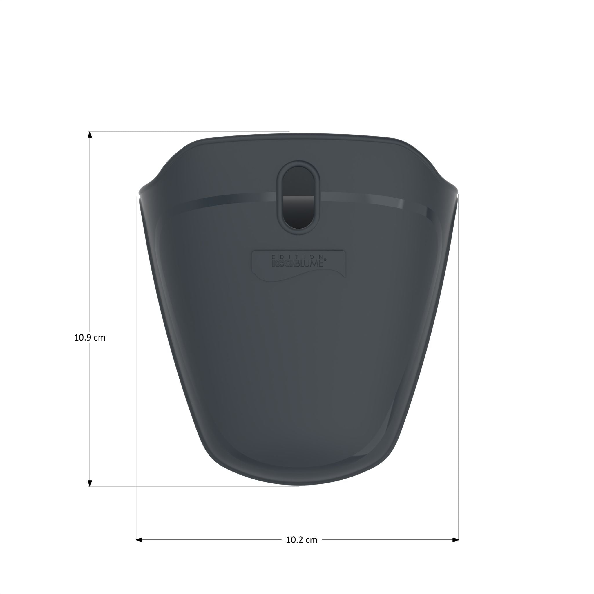 Anthrazitfarbener Thermo-Fingerschutz aus flexiblem Material mit breiter, abgerundeter Form und rutschfester Oberfläche.