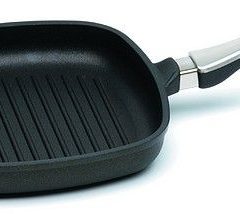 Grillpfanne flach mit Stiel 26x26 cm