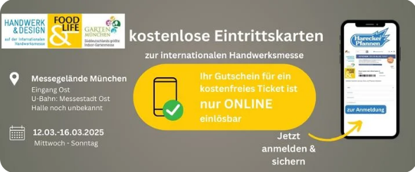 Kostenlose Eintrittskarten zur Internationalen Handwerksmesse 2025