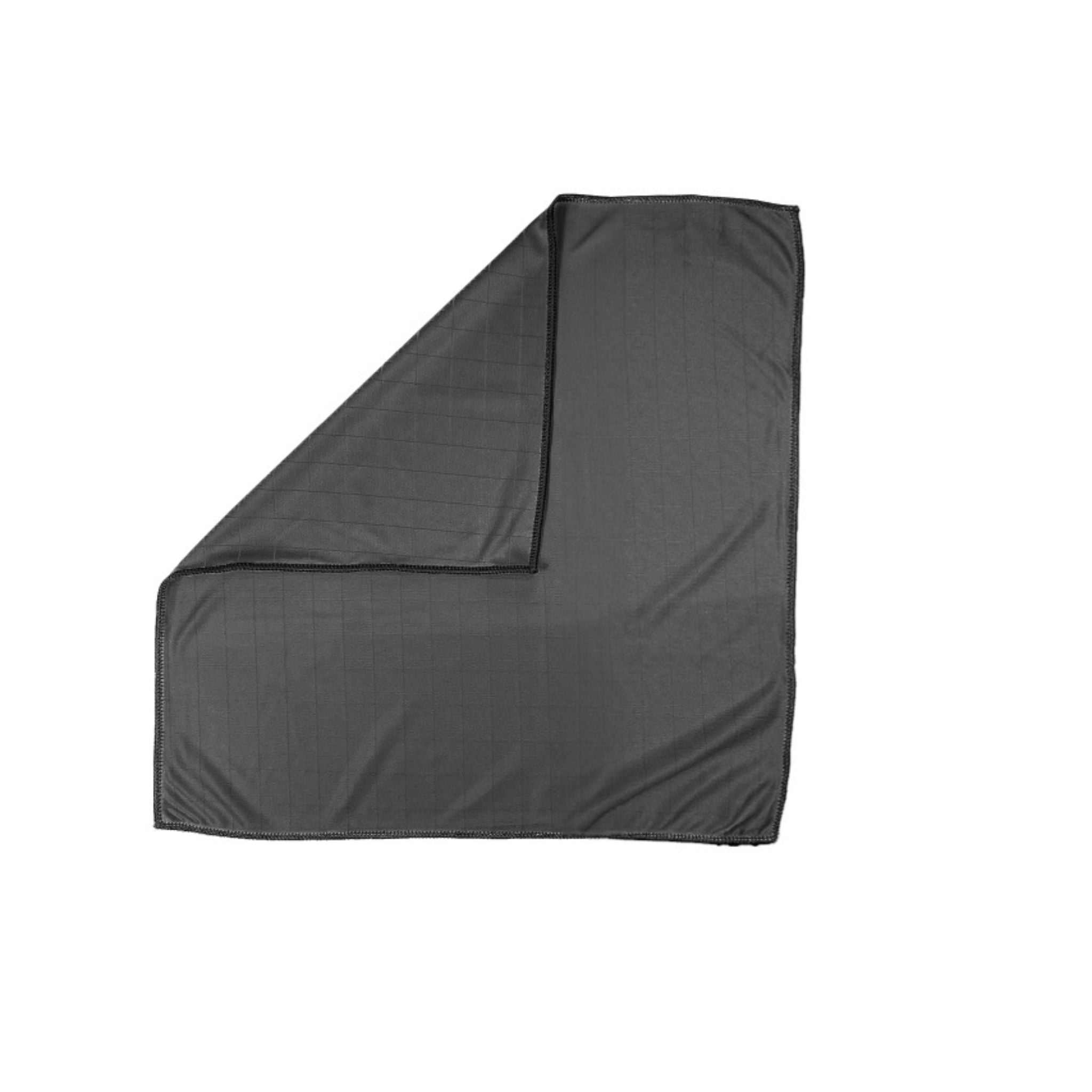 Anthrazitfarbenes Poliertuch 50 x 60 cm mit feiner Struktur und umgeschlagenem Eckbereich.