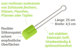 Teigschaber M 25 cm limette