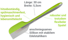 Design Teigschaber L 30 cm limette