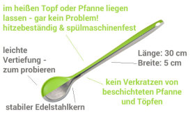 Koch- und Backl&ouml;ffel Set 30 cm olive