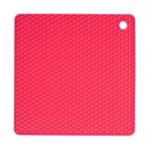 Waben-Untersetzer-quadratisch 19 cm pink