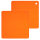 Waben-Untersetzer-quadratisch 19 cm 2er Set orange