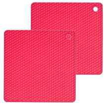 Waben-Untersetzer-quadratisch 19 cm 2er Set pink